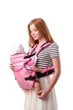 Рюкзак переноска кенгуру Sunny Standart 12 Original Womar Zaffiro розовый - изображение 1