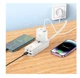 Мережевий фільтр подовжувач HOCO AC-10A 1x220V+2хUSB+ 2хType-C 65W, 1.5м, 220В, White - зображення 2
