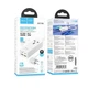 Мережевий фільтр подовжувач HOCO AC-10A 1x220V+2хUSB+ 2хType-C 65W, 1.5м, 220В, White - зображення 3