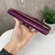 Женский кожаный кошелек крокодил Gesilang натуральная кожа с крокодилом фиолетовый (119Ф) - изображение 2