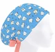 Медицинская шапочка женская HeadwearUniverse универсальная принт Зубики на голубом - изображение 1