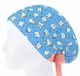 Медицинская шапочка женская HeadwearUniverse универсальная принт Зубики на голубом - изображение 3