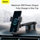 Тримач в авто з бездротовою зарядкою Qi 15W Baseus Wisdom Auto Alignment Car Mount Wireless Charger (CGZX000101) Black - зображення 12