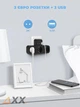 Сетевой фильтр разветвитель тройник 3 евро розетки + 3 USB-A Tessan 3600W/16A Черный - изображение 3