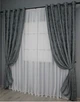 Комплект штор на люверсах VR-Textil Жаккард Sultan XO № 1123ш 150х250 см 2 шт Графитовый (37-0027) - изображение 3