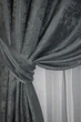 Комплект штор на люверсах VR-Textil Жаккард Sultan XO № 1123ш 150х250 см 2 шт Графитовый (37-0027) - изображение 4