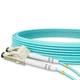 Патч-корд оптичний NanoConnect LC/UPC-LC/UPC Бірюзовий LSZH, Multimode OM3 (MM), Duplex, 2мм - 10 м - зображення 4