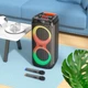 Портативная колонка-караоке HOCO HA7 75W с RGB подсветкой Black - изображение 7