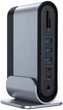 Док-станція хаб Baseus USB 3.2 Type-C - 2x HDMI 2xDP 2x USB-C 3x USB RJ45 SD TRRS 3.5mm PD 100W БЖ 16в1 Grey-Black - изображение 2