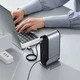 Док-станція хаб Baseus USB 3.2 Type-C - 2x HDMI 2xDP 2x USB-C 3x USB RJ45 SD TRRS 3.5mm PD 100W БЖ 16в1 Grey-Black - изображение 9