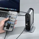 Док-станція хаб Baseus USB 3.2 Type-C - 2x HDMI 2xDP 2x USB-C 3x USB RJ45 SD TRRS 3.5mm PD 100W БЖ 16в1 Grey-Black - изображение 10