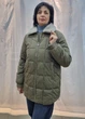 Женская демисезонная куртка Max Mara (Vivilona) 2531 Оливковый, 4XL - изображение 2