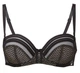 Бюстгальтер Gossard Contradiction 20005 балконет з м'якою чашкою з люрексом 75D Black Silver (5053014911669) - изображение 1