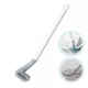 Туалетная щетка силиконовая для унитаза Simplefit в виде клюшки Белая (M7702000330) - изображение 1