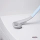 Туалетная щетка силиконовая для унитаза Simplefit в виде клюшки Белая (M7702000330) - изображение 6