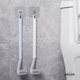 Туалетная щетка силиконовая для унитаза Simplefit в виде клюшки Белая (M7702000330) - изображение 7