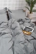 Комплект постельного белья Moon&Star Satin Stripe «Stripe Gray» King Size 220x240 наволочки 2х40х60 (MS-820003640) - изображение 8