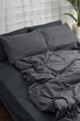 Комплект постельного белья Moon&Star полуторный 143х210 наволочки 4х70х70 Gray Stripe&Black Бязь Gold Люкс (MS-820001063) - изображение 8