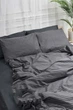 Комплект постельного белья Moon&Star полуторный 143х210 наволочки 4х70х70 Gray Stripe&Black Бязь Gold Люкс (MS-820001063) - изображение 9