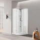 Душевой бокс DUSEL AVENUE Satin 95x95x210 стекло прозрачное, профиль сатин, без крыши - изображение 2