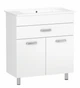 Тумба із умивальником ROZZY JENORI VELUM 61x70x39.5см на підлогу біла RJFU037-4160WHSET(RJFU037-4160WH+RZJ610) - зображення 1