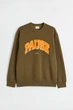 Свитшот с начесом для мужчины H&M 0981416-023 L хаки - изображение 1