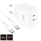 Зарядное устройство Hoco 2xType-C 35W PD с кабелем Type-C-Type-C N29 White (N29_C) - изображение 3