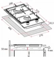 Варочная поверхность газовая Domino Perfelli HGM 31414 BL - изображение 9