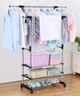 Вешалка Double Pole WJF 002 80*38*160см для одежды и обуви на колесиках - изображение 1