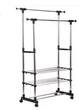 Вешалка Double Pole WJF 002 80*38*160см для одежды и обуви на колесиках - изображение 3