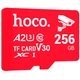 Карта памяти HOCO MicroSDXC 256gb Class 10 (A2/3, TFcard, V30, XC1) універсальний носій інформації внутрішня пам'ять портативних пристроїв Червоний - изображение 1