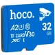 Карта памяти HOCO MicroSDXC 32gb Class 10 (A2/3, TFcard, V30, XC1) універсальний носій інформації внутрішня пам'ять портативних пристроїв Синій - изображение 1