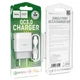 Мережевий зарядний пристрій (МЗП) Hoco C72Q QC3.0 (1USB/2A) + Type-C Білий - зображення 5