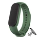 Силиконовый ремешок MRK для фитнес браслета Xiaomi Mi Band 6/5 изумрудный (21) с металлической кнопкой (mrk3124) - изображение 1