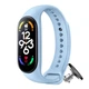 Силиконовый ремешок MRK для фитнес браслета Xiaomi Mi Band 6/5 светло-голубой (30) с металлической кнопкой (mrk3129) - изображение 1