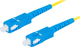 Patchcord optyczny Lanberg SM SC/APC - SC/UPC Simplex G657a1 3 mm 2 m Yellow (FO-SASU-SS21-0020-YE) - obraz 1