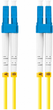 Patchcord optyczny Lanberg SM LC/UPC - LC/UPC Duplex G657a1 3 mm 2 m Yellow (FO-LULU-SD11-0020-YE) - obraz 1