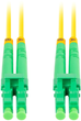 Patchcord optyczny Lanberg SM LC/APC - LC/APC Duplex G657a1 3 mm 5 m Yellow (FO-LALA-SD11-0050-YE) - obraz 1