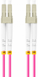 Patchcord optyczny Lanberg MM LC/UPC - LC/UPC Duplex om4 3 mm 1 m Violet (FO-LULU-MD41-0010-VT) - obraz 1