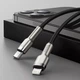 Кабель Baseus Type-C - Lightning PD 20W короткий 25см Cafule Metal Data Black CATLJK-01 (CATLJK-01) - изображение 12