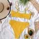 Купальник No Brand раздельный Daily трикотажный с топом и завышенной талией желтый L - изображение 4