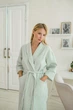 Халат женский вафельный COSY 303 2XL с шалевым воротником мятный - изображение 4