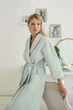 Халат женский вафельный COSY 303 2XL с шалевым воротником мятный - изображение 6