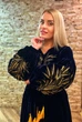 Фантастична сукня з оксамиту 4XL темно-синя (35) - зображення 3