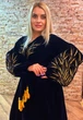Фантастична сукня з оксамиту 4XL темно-синя (35) - зображення 5