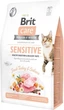 Беззерновой корм для привередливых кошек Brit Care Cat GF Sensitive Digestion & Delicate Taste с индейкой и лососем 2 кг - изображение 1