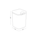 Відро для сміття 2 л з кришкою пластикове бежеве MVM BIN-06 2L BEIGE - зображення 5