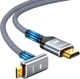 Кабель Highwings miniHDMI to HDMI 2.0 4K@60Hz 18Gbps Bi-Directional 90 Degree Up Angle 1.8м - зображення 1