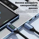 Кабель зарядний Toocki Type-C Power Delivery Fast Charge PD, QC3.0 100W з дисплеєм швидка зарядка 2 метри Black - зображення 4