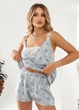 Женская пижама майка и шортики Blue Flowers Exclusive 1207-50 Голубой 2XL (50) - изображение 4